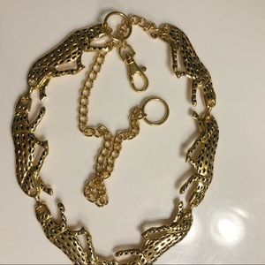 Cheetah Gold Chain Belt